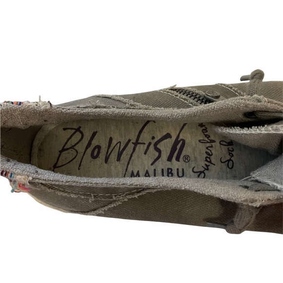 BLOWFISH MALIBU GRAY Canvas Slip On Sneakers Shoes - Picture 5 of 7